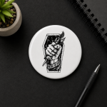 Pin Button Aesthetic Hitam Putih 75mm | Desain Work Or Die Street Art Pin Badge Unik Pin Button Aesthetic Hitam Putih 75mm | Desain Work Or Die Street Art Pin Badge Unik